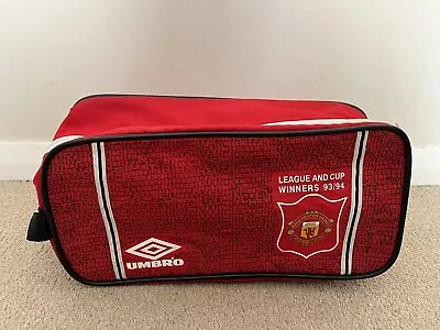 Manchester United Umbro Boot Bag 1994 93/94 League Cup Winners Football Boot Bag • £19.99