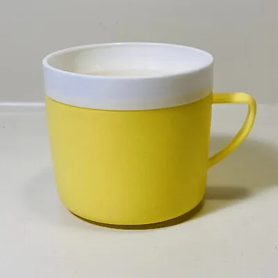 Vintage Bolero Therm-O-ware Insulated Coffee Mug Plastic Yellow Unbreakable • $6.95