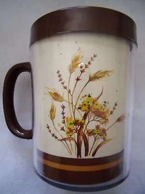 1980 Thermo-Serv Mug Wheat Pattern Vintage Coffee Cup Thermo Serv Dart Ind. Inc • $7.50