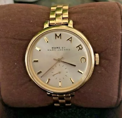 Marc By Marc Jacobs Women's Sally Champagne Dial Gold Tone Stainless Steel Watch • $49.99