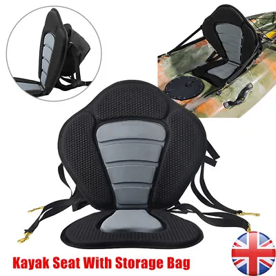 Adjustable Strap Kayak Seat With Storage Bag For Kayaking Rafting Fishing UK • £22.23