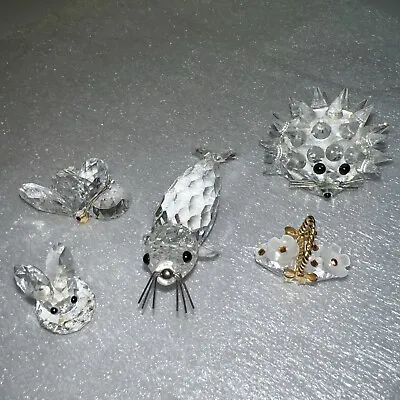 Lot Of 5 Retired Swarovski Crystal W/ Mild Damage Porcupine Rabbit Butterfly  • $39.99