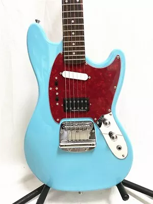 Daphne Blue Classic Mustang 6 String Electric Guitar Red Guard Rose Wood • $294.85