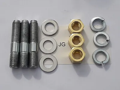 £6.50 • Buy LAND ROVER SERIES 2 2A 3 EXHAUST MANIFOLD STUDS AND 5/16  UNF BRASS NUTS X 6