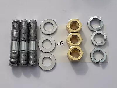 £7 • Buy LAND ROVER SERIES 2 2A 3 EXHAUST MANIFOLD STUDS AND 5/16  UNF BRASS NUTS X 6