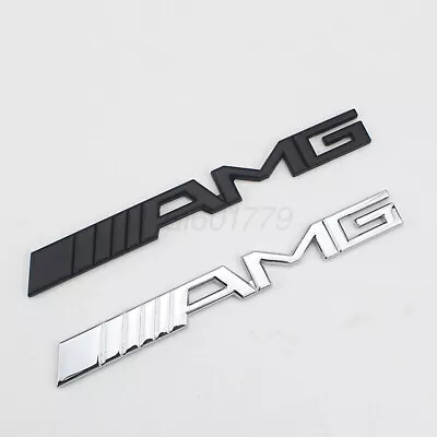 Metal AMG Front Grill Badge Emblem Matte Black For Mercedes Benz NEW • $20.98