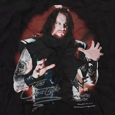Vtg 1998 WWF Youth XL T-shirt THE UNDERTAKER Deadstock 90's Wrestling • £30.53