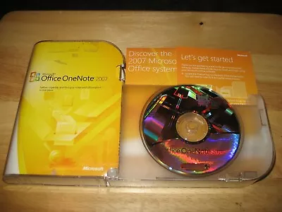 Microsoft Office OneNote 2007 PC CD-ROM Full Retail In Box With Product Key XP • $12