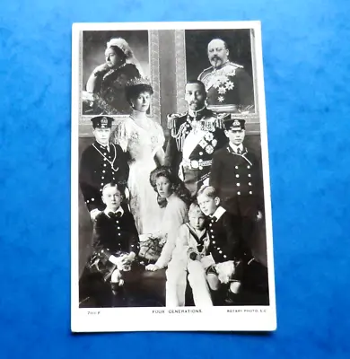 Four Generations Royalty Queen Victoria Rotary Photo Original Vintage Postcard • £6