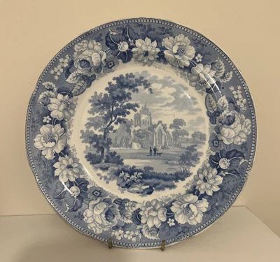 £5 • Buy Antique English Pottery - Blue & White Transfer Pearlware Glazed Plate C1815
