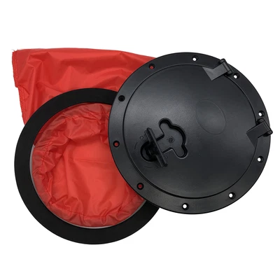 $34.51 • Buy 8  Black Deck Plate Kit Hatch Cover W/ Storage Bag For Fishing Kayak Boat Canoe