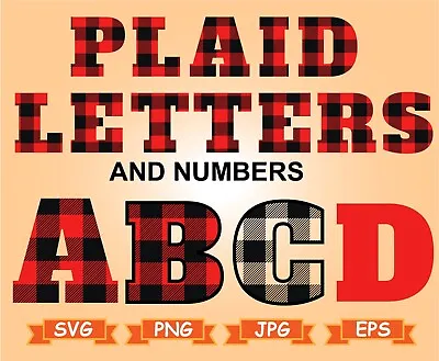 Buffalo Plaid Alphabet SVG Buffalo Plaid SVG Font Plaid Alphabet SVG Plaid  • $4.99