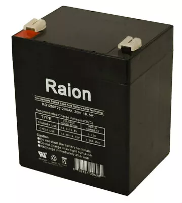 Raion Power 12V 5Ah T2 F2 Battery For Chee Yuen Industrial CA1240CYI • $20.95