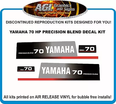 YAMAHA 70 HP Precision Blend Reproduction Outboard Decal Kit • $44.15