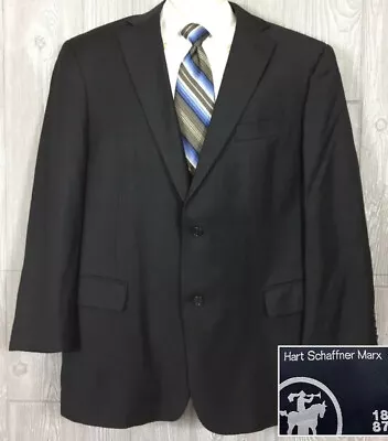 Bespoke Hart Schaffner Marx Charcoal Grey Wool Sportcoat 46-48 Short (t10) • $49.99