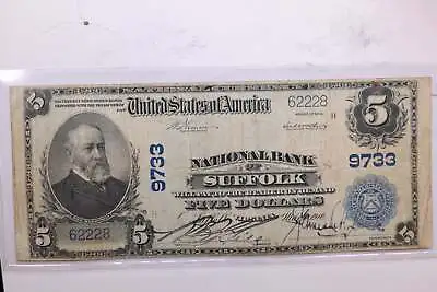 1902 $5 National Currency. Suffolk VA. Store #06170 • $423.75