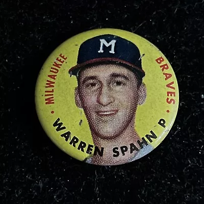 1956 Topps Warren Spahn Baseball Pin • $100