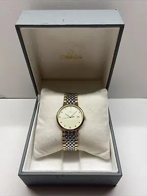 Men's Vintage Two Tone Quartz Omega De Ville Dress Watch With Box • $497.70