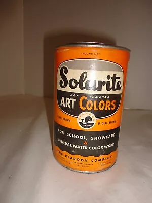 Vintage Dry Paint Solarite Art Colors Brown Full Can • $5.99