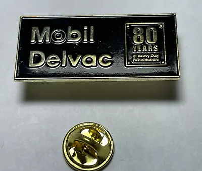 Mobil Delvac Engine Oil Trucker Enamel Hat Vest Lapel Pin 1 1/2  Wide • $4