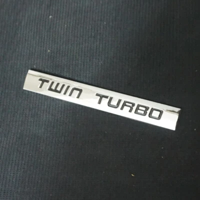 $9.98 • Buy 1x Chrome Black TWIN TURBO Metal Emblem Decal Sticker Badge Car Motors Engine V6