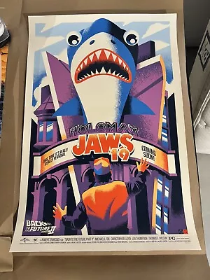 Back To The Future Part II 2 Jaws 19 Danny Haas Poster Screen Print Mondo BNG • $195
