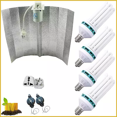 4x 130w CFL Grow Light 2700k 6400k 14000k 25000k Hydroponics Grow Bloom Combo • $148.71