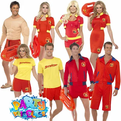 £27.99 • Buy Mens Womens Official Baywatch Lifeguard Fancy Dress 1990s Stag Hen Party Costume