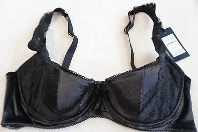 Fox And Royal CITY CHIC PLUS SIZE 14DD-E Sylvie Bra Sexy Lingerie Black 1/4 Cup • $32.99