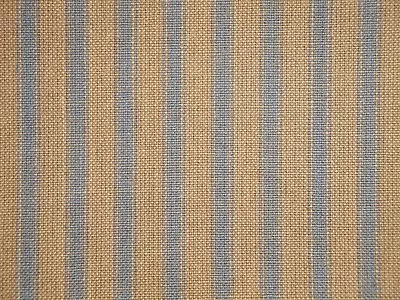 Tea Dye And Blue Homespun Ticking Fabric | Primitive Stripe Cotton Fabric  • £16.36