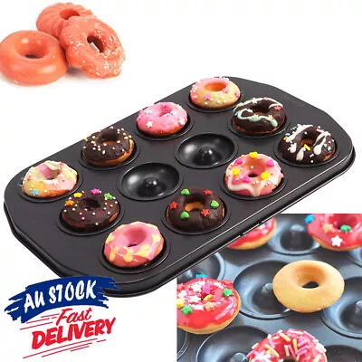 $18.99 • Buy 12 Cups Donut Mould Dough Tray Pan Mini Maker Cake Cake Baking Mould Doughnut