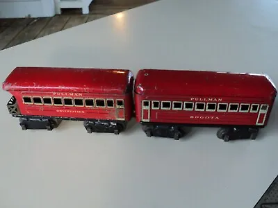 Super Rare! Marx Train 6  Red Passenger Cars With Open Windows. • $150