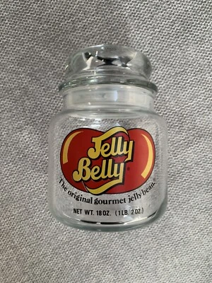 £9.52 • Buy Vintage 18oz. JELLY BELLY Glass Jar Gourmet Jelly Beans Air Tight Closure Lid