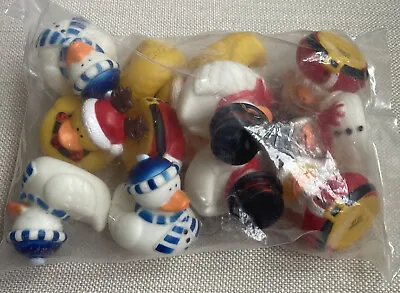$49.99 • Buy Vintage 12 Lots Holiday Christmas Rubber Duckies New Sealed Plastic T01