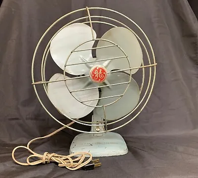 Vintage 1950's General Electric GE Oscillating  Fan Cat No FM10S61 • $45