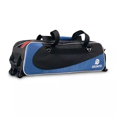 Ebonite 3 Ball Tote Bowling Bag Black/Blue • $92.95