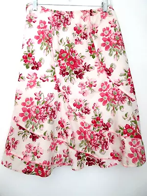 Venezia Womans Skirt Sz 20 Pink Floral Lined A Line Light Easy Wear • $19.99