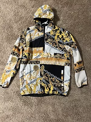 Men’s Reason Clothing Medusa Gold Chain Print Half-Zip Anorak Size: Large • $50