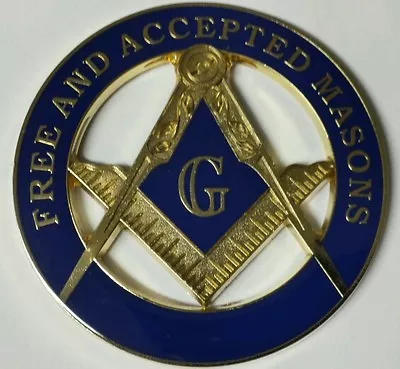 Freemason Masonic Free And Aceepted Masons Cut Out Car Emblem  • $13.99