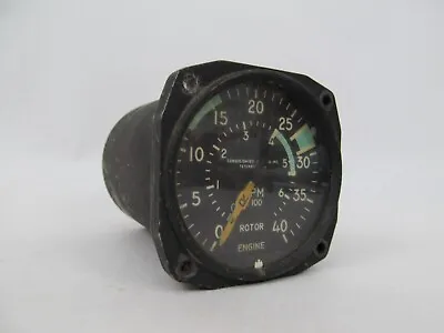 Vtg Aviation Indicator Aircraft Part Consolidated Rotar Engine Tachometer Twin • $200