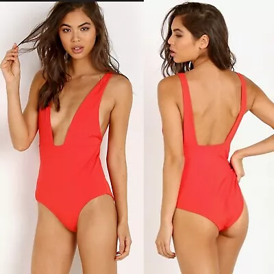 Mara Hoffman Audrey One Piece Swimsuit Size Medium Red  • $94