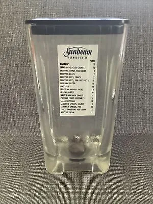 Sunbeam Mixmaster Blender Jar  Lid & Blades Only Glass Body Vintage • $19.50
