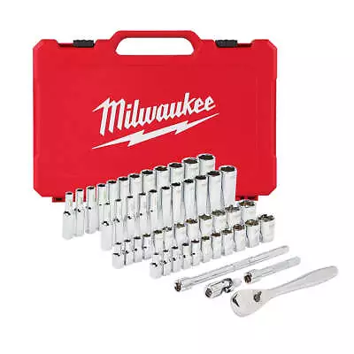 Milwaukee 48-22-9004 1/4-Inch Drive SAE And Metric Ratchet And Socket Set - 50pc • $99.97