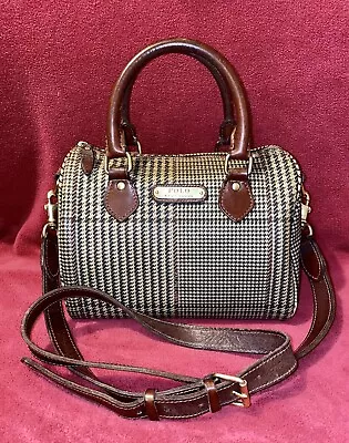 Vintage Ralph Lauren Houndstooth Boston Doctors Bag Speedy Bandoulier 25 • $99.99