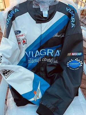 Roush Racing Design Mark Martin Nascar #6 Viagra Vintage Leather Jacket Size XL • $600