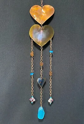 Copper & Stainless Steel Hearts Mobile By Succulent Metals Welded Artistry • $50