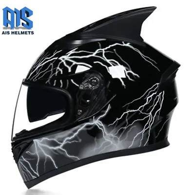 DOT Motorcycle Helmet Double Lens Full Face Off Road ATV Moto Sport Helmets • $87.98