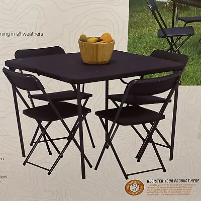 VANGO Dornoch Table And Chairs Set Camping Black Holiday Sitting #4190 • £126