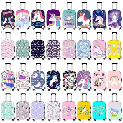 Unicorn Luggage Cover Travel Trolley Suitcase Protector Elastic Dust-proof Bag • £15.83