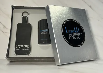 Lagerfeld Photo Eau De Toilette EDT Spray 4.2oz Deodorant Stick 2.6oz Set Gift • $295